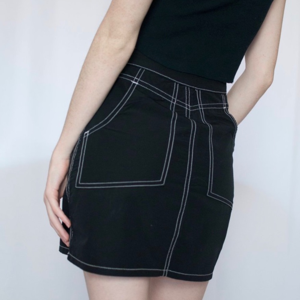 Eckhaus Latta El Skirt black denim mini